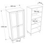 Hanah Home Armario multiusos Dune - DN6-SJ en Roble